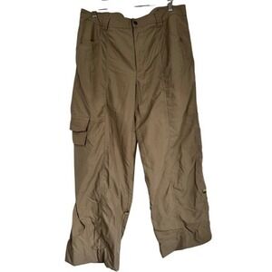 Magellans Travel Gear Womens Tan Nylon Cargo Hiking Pants Size 12